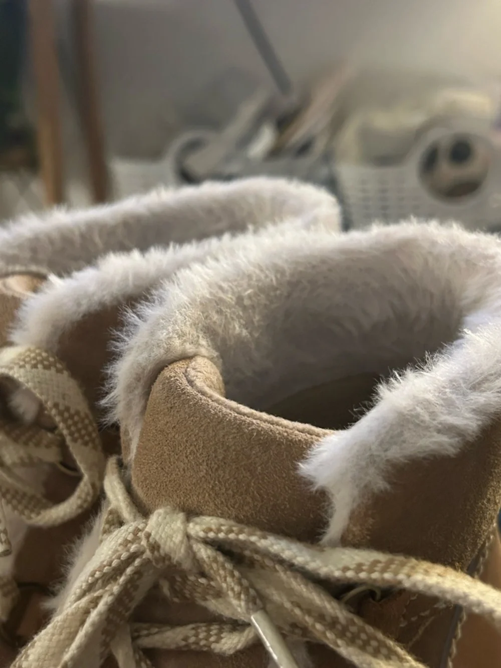 Sorel Taupe Suede Faux-Shearling Lace-Up Winter Boots - Picture 6 of 7